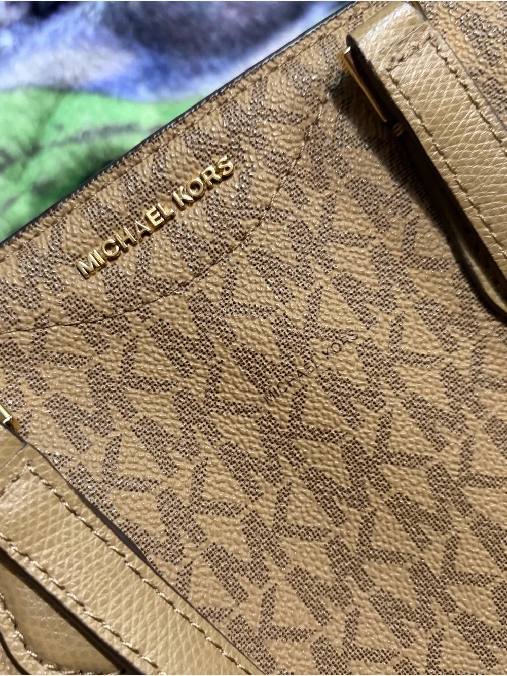 Michael Kors Tan/Brown Logo Tote with Matching Wallet